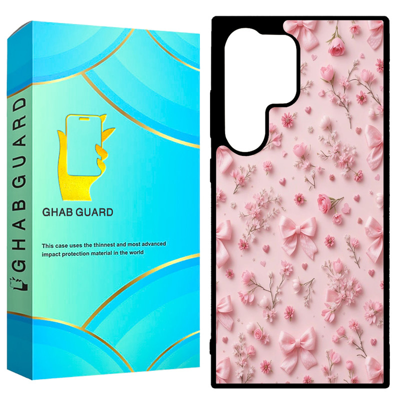 کاور قاب گارد طرح گل و پاپیون مدل GCHPD24U مناسب برای گوشی موبایل سامسونگ Galaxy S24 Ultra 5G       