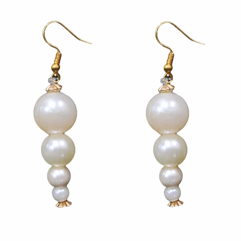 گوشواره آویز زنانه مدل دست ساز مرواریدی