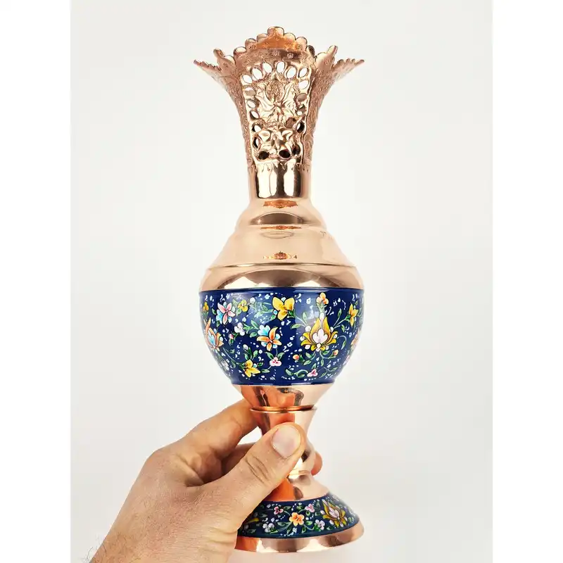 گلدان مسی مدل سنبلدان کد 01 مجموعه 2 عددی