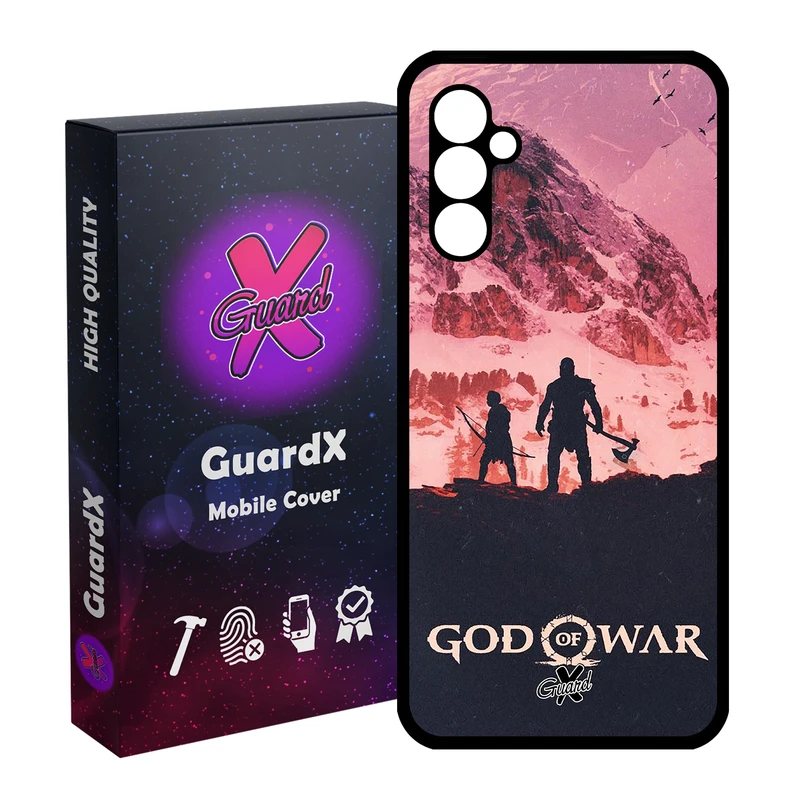 کاور گارد ایکس طرح God of War مدل Glass10075 مناسب برای گوشی موبایل سامسونگ Galaxy A24/A24 4G/M34 5G