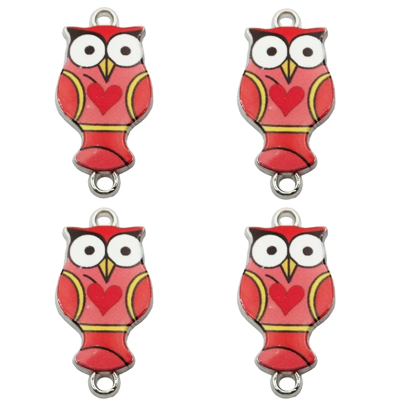 آویز دستبند دخترانه طرح جغد کد 115 بسته 4 عددی