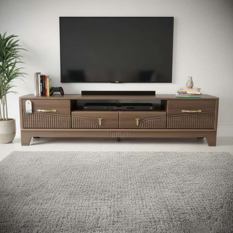 میز تلویزیون آرچین چوب مدل کبریتی  مناسب برای تلویزیون تا 75 اینچ