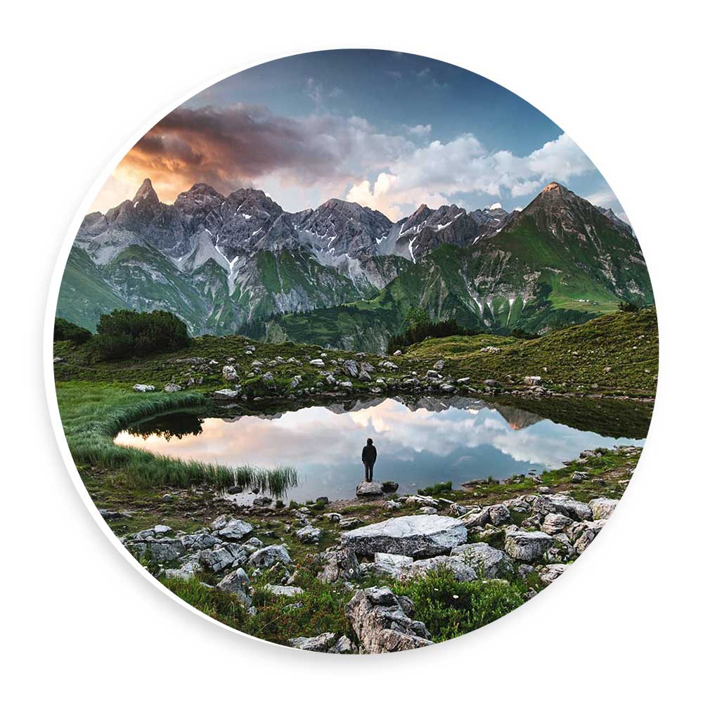  دیوارکوب طرح  آبگیر و کوهستان مدل wtb573