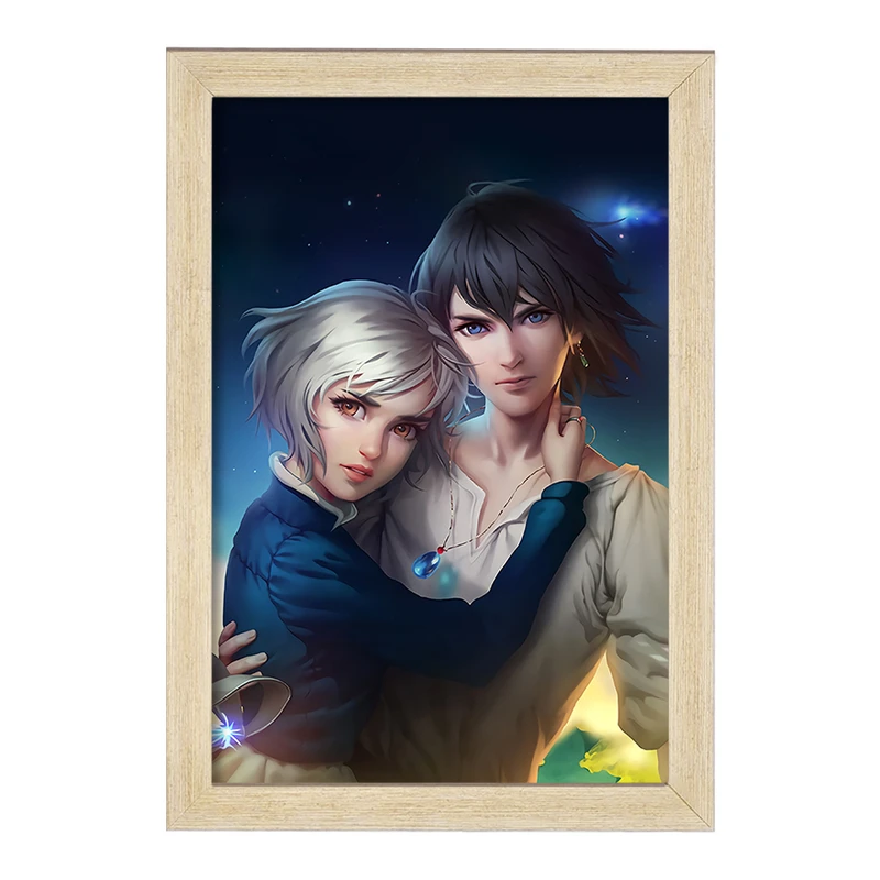 تابلو خندالو مدل هاول و سوفی انیمه قلعه متحرک هاول  کد 12896