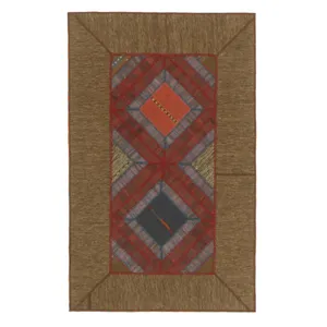 کلاژ گلیم دستبافت یک و نیم متری مدل تکه دوزی کد 538635