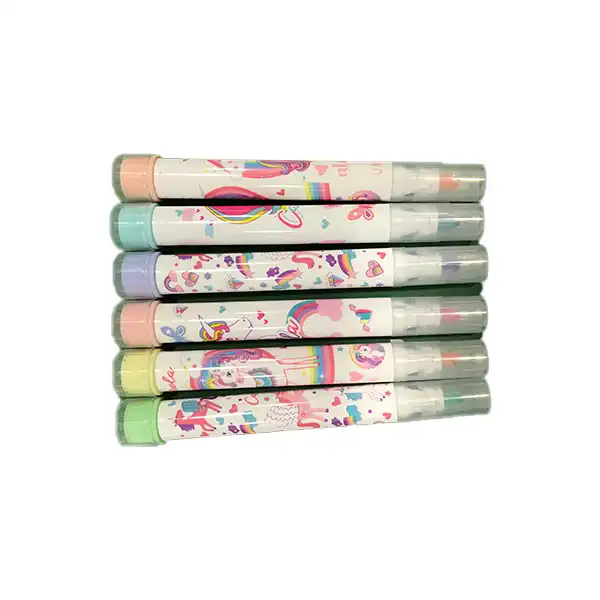 ماژیک علامت گذار فندل مدل مهردار طرح یونیکورن بسته 6 عددی