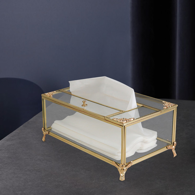 جای دستمال کاغذی مدل شیشه ای کد 125