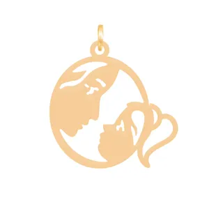 آویز گردنبند طلا 18 عیار زنانه باراد زر مدل مادر فرزند BZ252