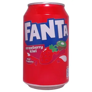 نوشابه گازدار توت فرنگی و کیوی فانتا - 330 میلی لیتر