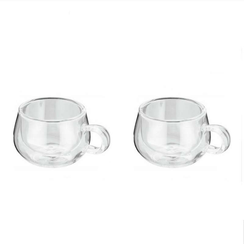 لیوان مدل دوجداره دسته دار کد B250 بسته 2 عددی