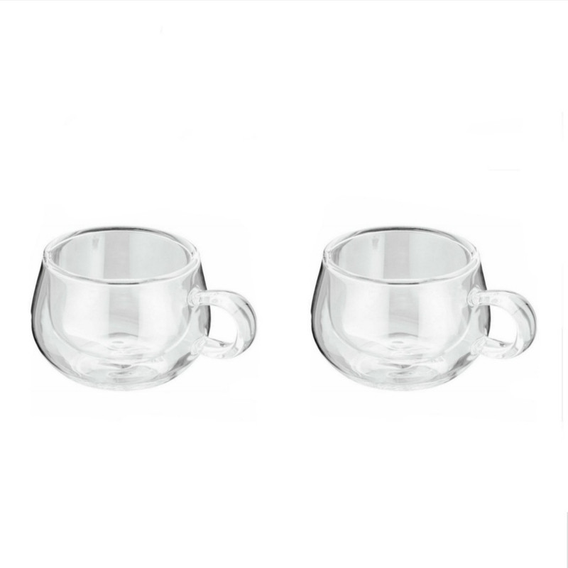 لیوان مدل دوجداره دسته دار کد B250 بسته 2 عددی