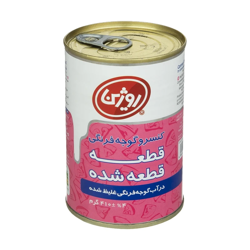 کنسرو گوجه فرنگی قطعه قطعه شده روژین - 410 گرم  عکس شماره 1