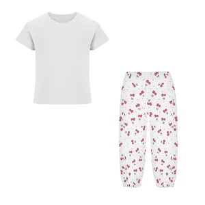 ست تی شرت آستین کوتاه و شلوار دخترانه بچگانه مدل Pin005