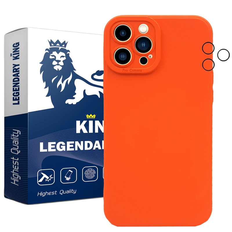  کاور لاین کینگ مدل Silikoni2022 مناسب برای گوشی موبایل  اپل IPhone 13 pro Max  به همراه  محافظ لنز