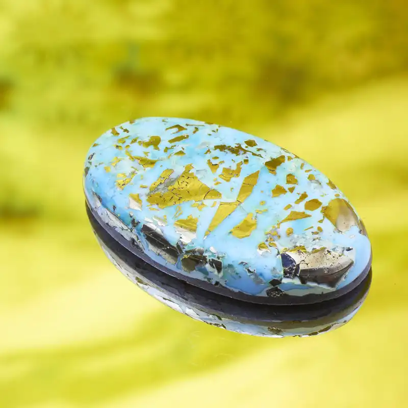 سنگ فیروزه مدل پیریت دار کد AF3