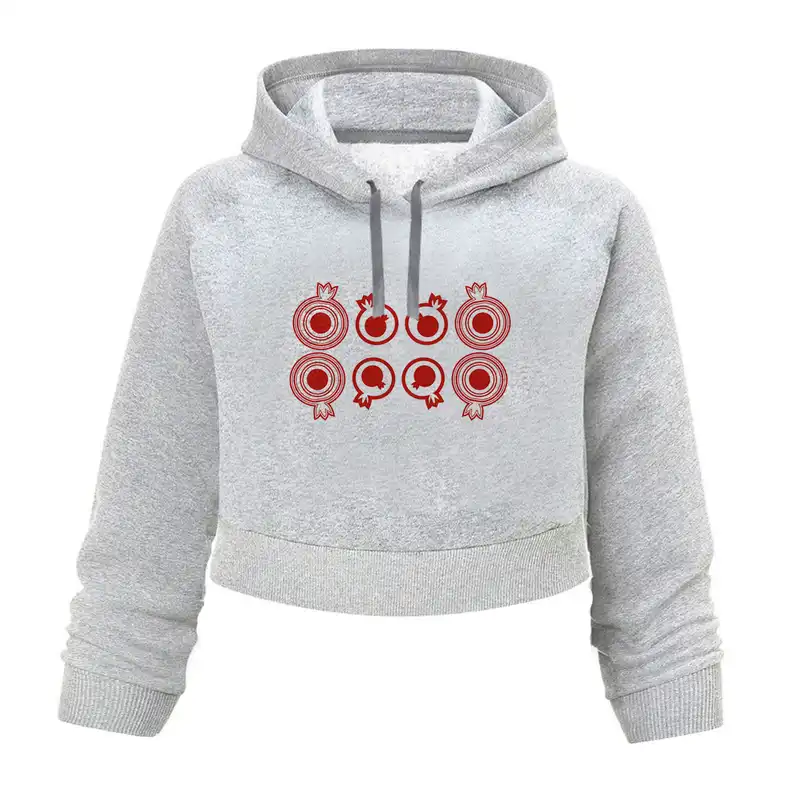 هودی کراپ  زنانه مدل انار یلدا کد K436 kT