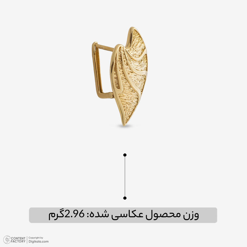 گوشواره کلیپسی طلا 18 عیار زنانه جواهری راز مدل 2412-6 - 6
