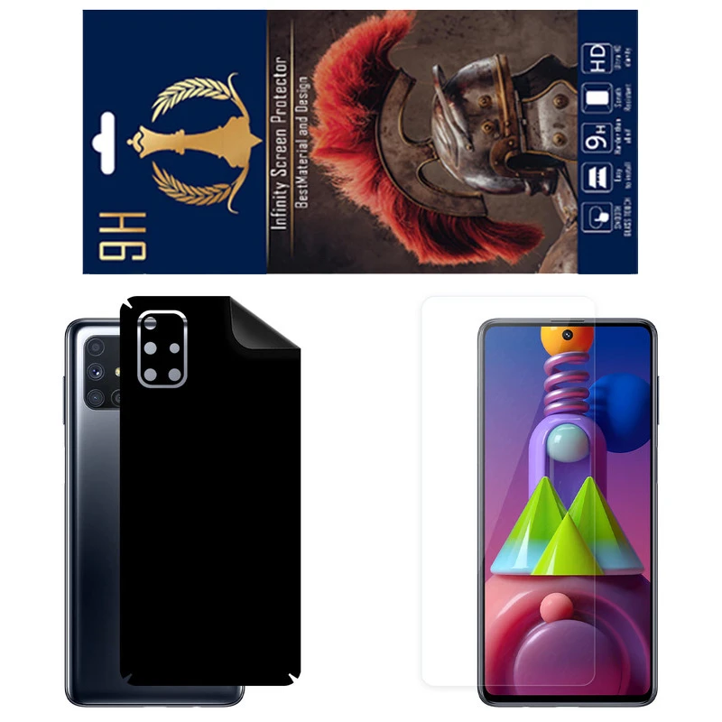 برچسب پوششی اینفینیتی مدل RG مناسب برای گوشی موبایل سامسونگ Galaxy M51 به همراه محافظ صفحه نمایش