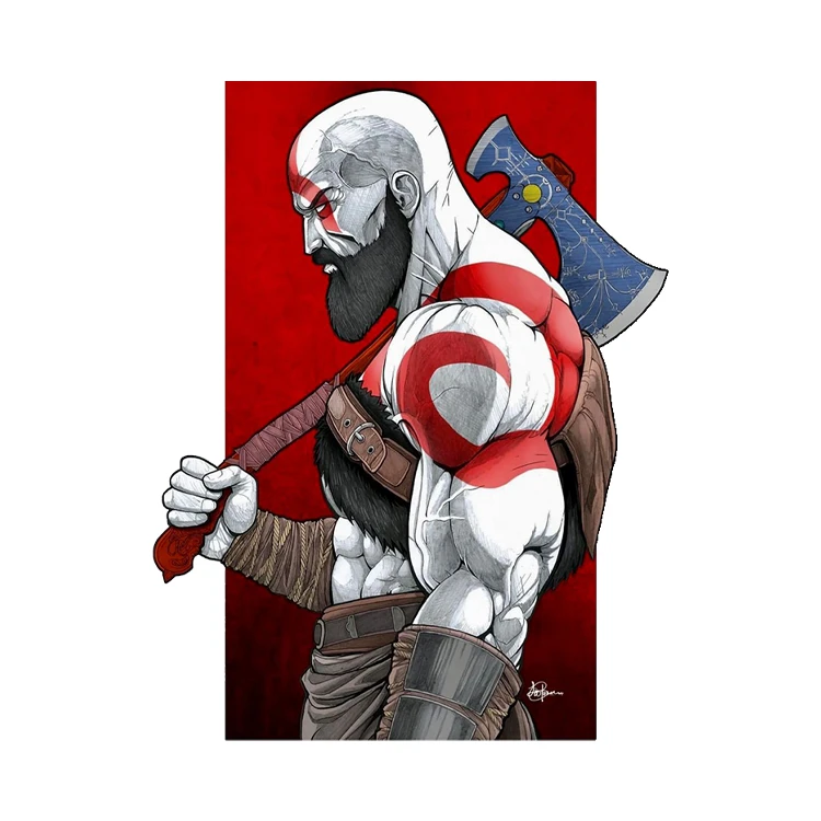 استیکر پارچه و لباس پاد آفرین مدل کریتوس گیم کد 337