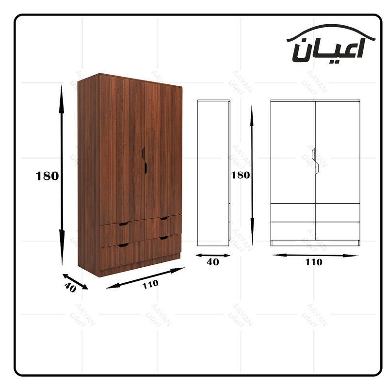 کمد لباس اعیان مدل FH457 کمد لباس اعیان مدل FH457