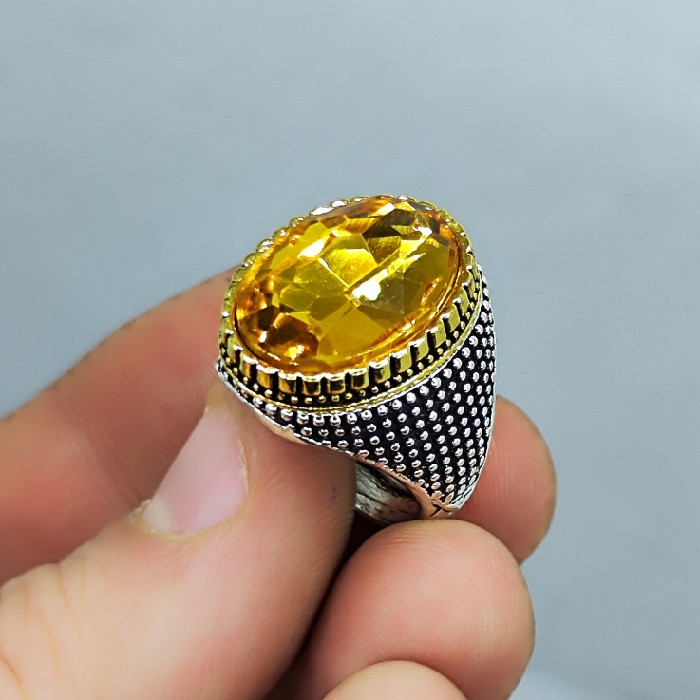 انگشتر مردانه مدل سیترین کد 6100