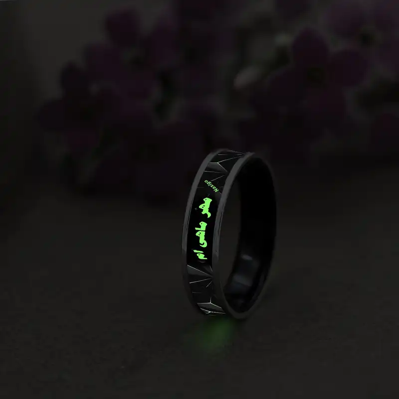 انگشتر ناکسیگو مدل شب تاب طرح مهر ماهی ام کد RB15840