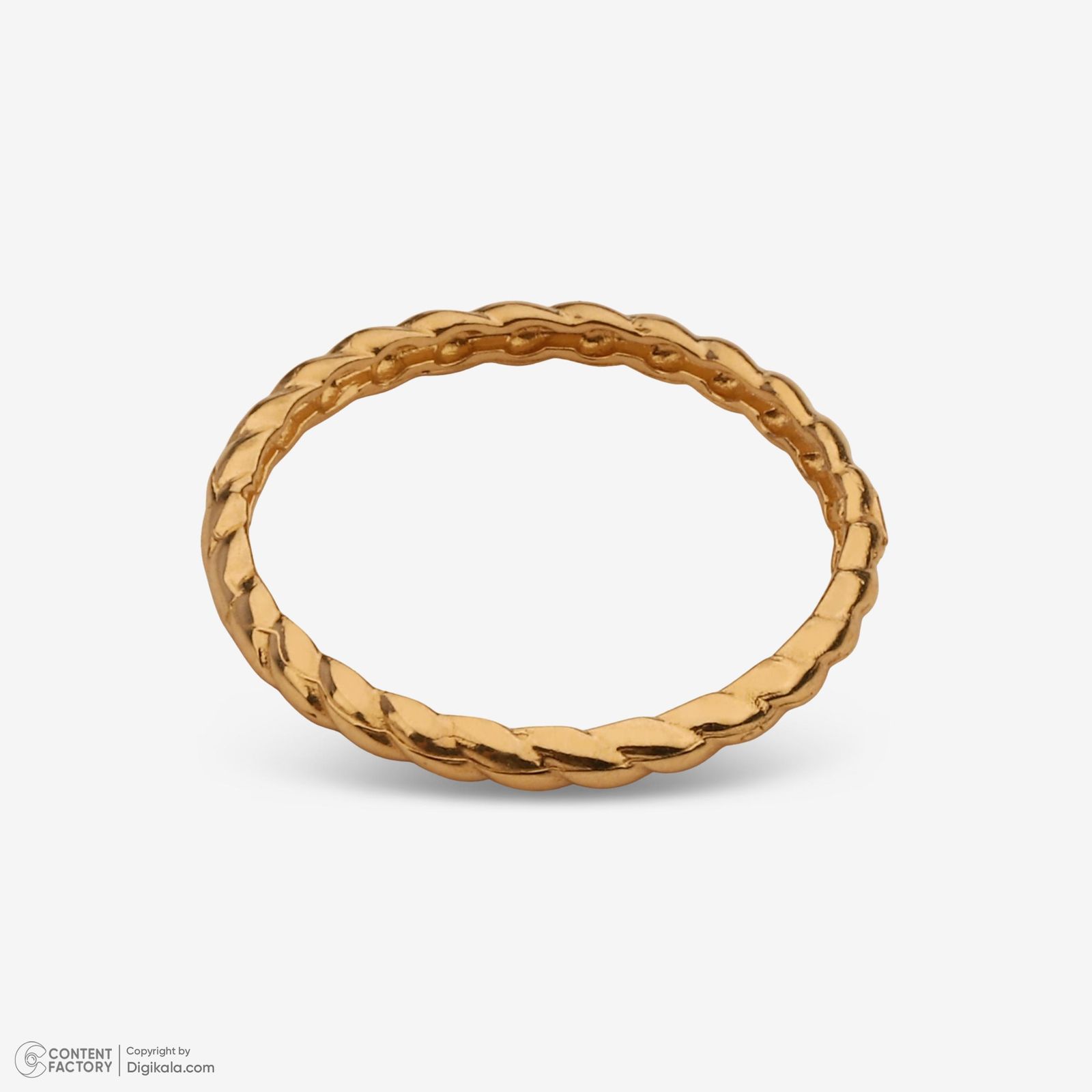 انگشتر طلا 18 عیار زنانه حافا گلد مدل r010 سایز 53 -  - 2