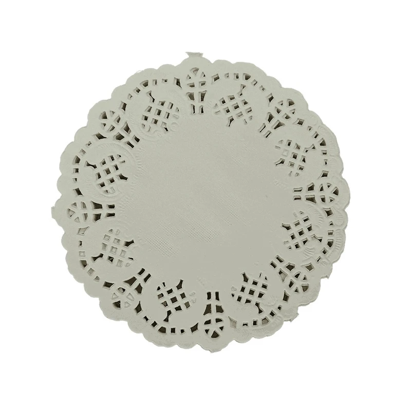 کاغذ شیرینی پزی مدل گیپور طرح دایره 12.5x12.5 بسته 100 عددی