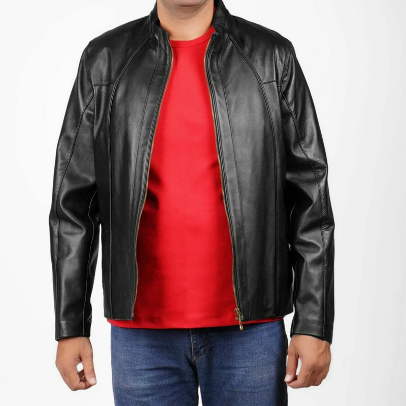 عکس شماره 9 : کت چرم مردانه چرم آفتاب مدل r520