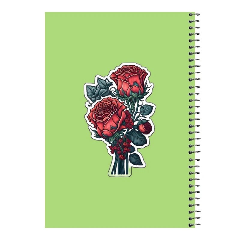 دفتر مشق 80 برگ اس جی مدل گل رز   