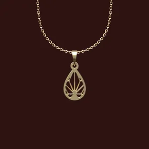 گردنبند طلا 18 عیار زنانه مدوپد مدل هندسی کد X2-1-1006