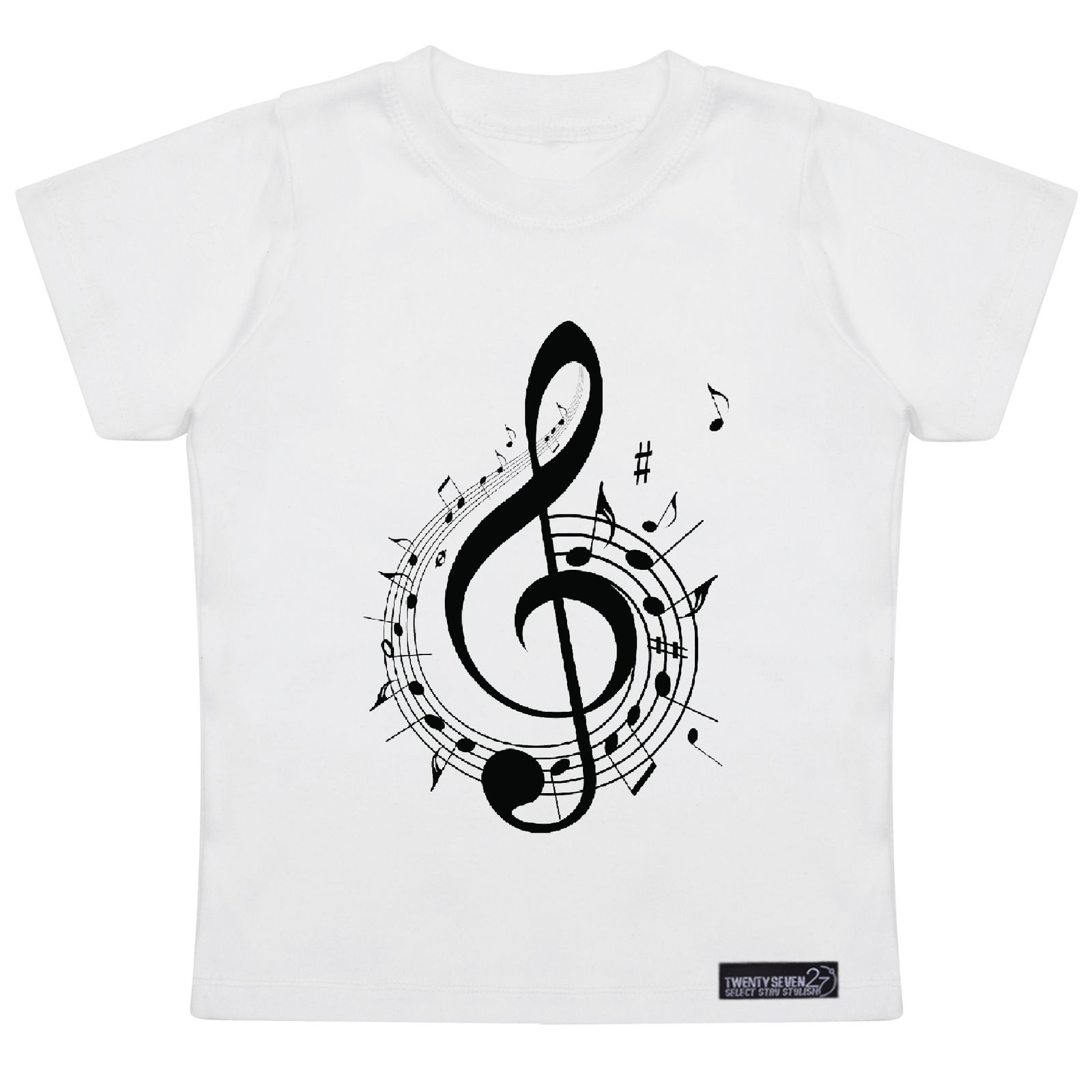 تی شرت آستین کوتاه دخترانه 27 مدل Musical Note کد MH934 -  - 1