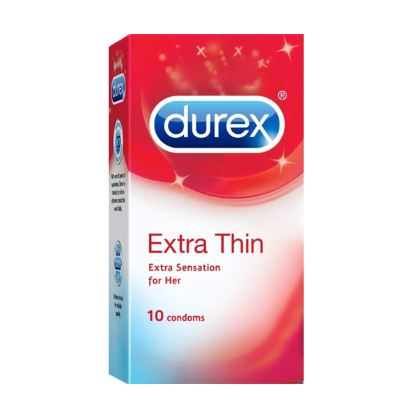 کاندوم دورکس مدل Extra Thin Extra sensation بسته 10 عددی