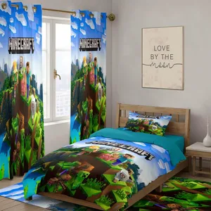 سرویس خواب مدل ماینکرافت گیم یک نفره ۴ تکه