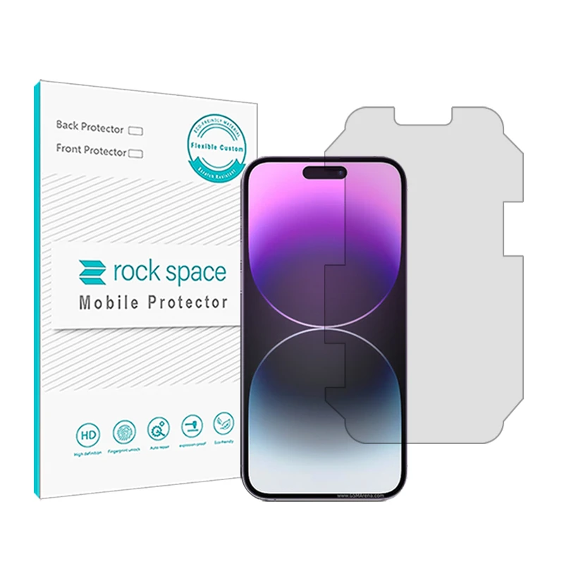 محافظ صفحه نمایش شفاف راک اسپیس مدل HGL-Medium مناسب برای گوشی موبایل اپل iPhone 14