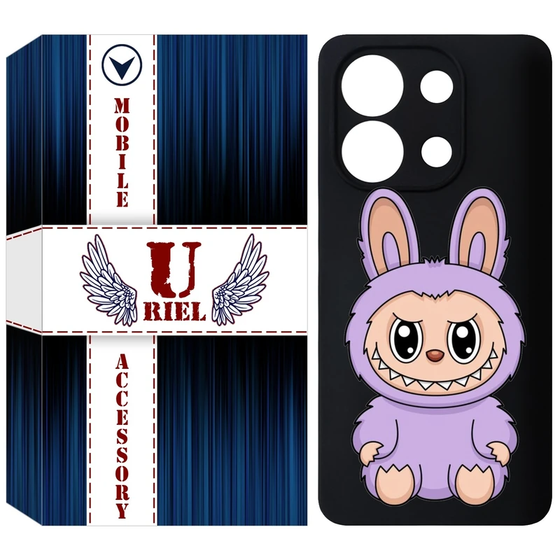 کاور یوریل قاب مدل KSH کد 130 طرح عروسک لبوبو مناسب برای گوشی موبایل شیائومی Redmi Note 13 4G