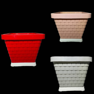 گلدان مدل مربع 20×20 بسته 3 عددی