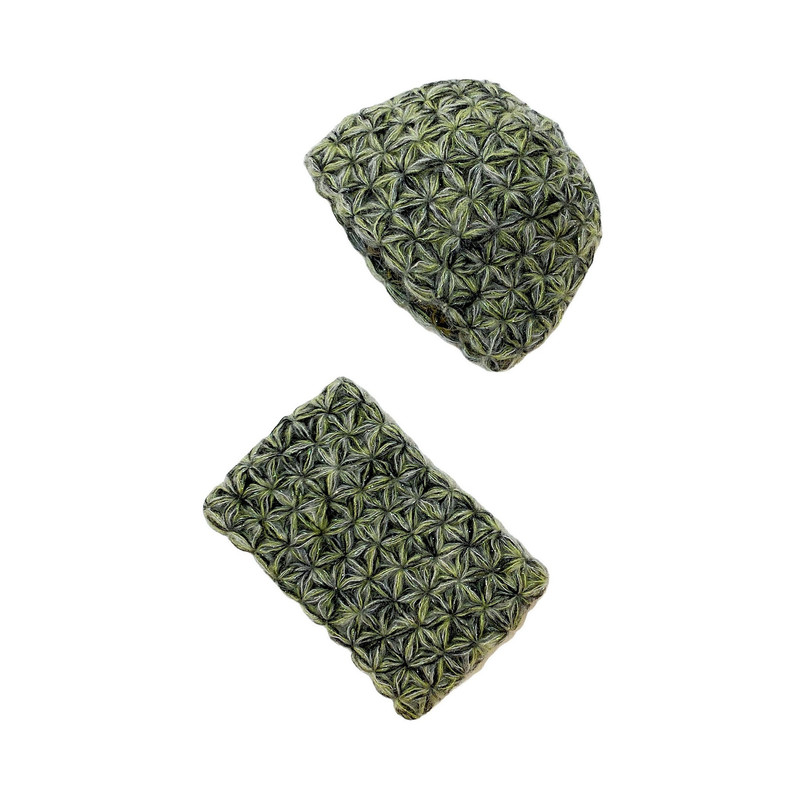 ست کلاه و شال گردن بافتنی زنانه مدل Jade