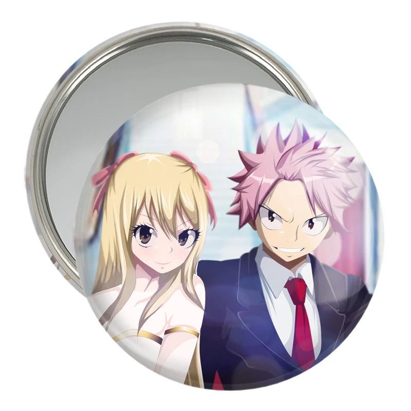 آینه جیبی خندالو مدل ناتسو و لوسی انیمه فری تیل Fairy Tail  کد 16479