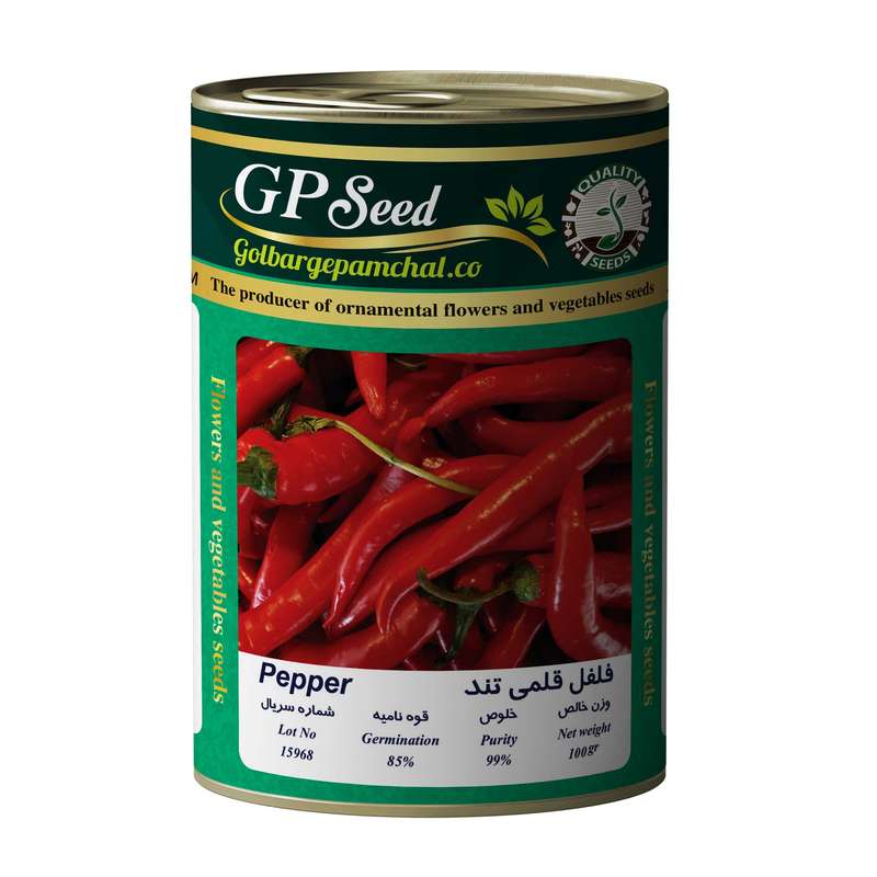 بذر فلفل قلمی تند گلبرگ پامچال مدل GP100g-37 بذر فلفل قلمی تند گلبرگ پامچال مدل GP100g-37