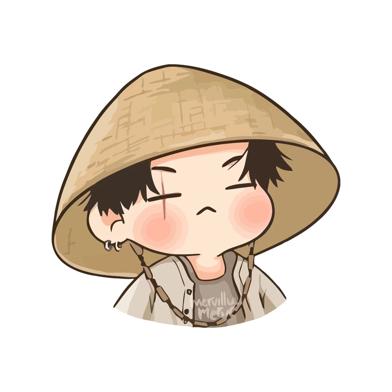 برچسب لپ تاپ پویا مارکت طرح کلاه حصیری کد 2275