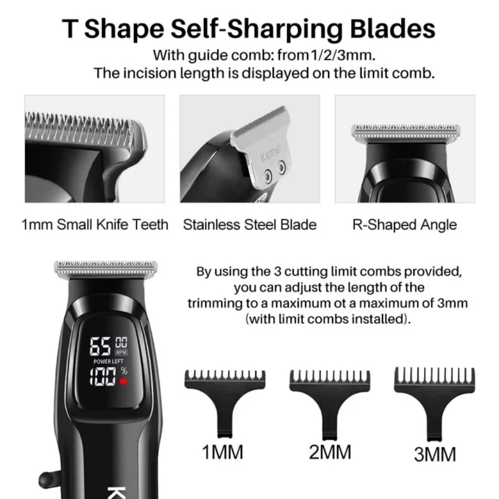 ماشین اصلاح موی سر و صورت کیمی مدل KM-2273 -  - 3
