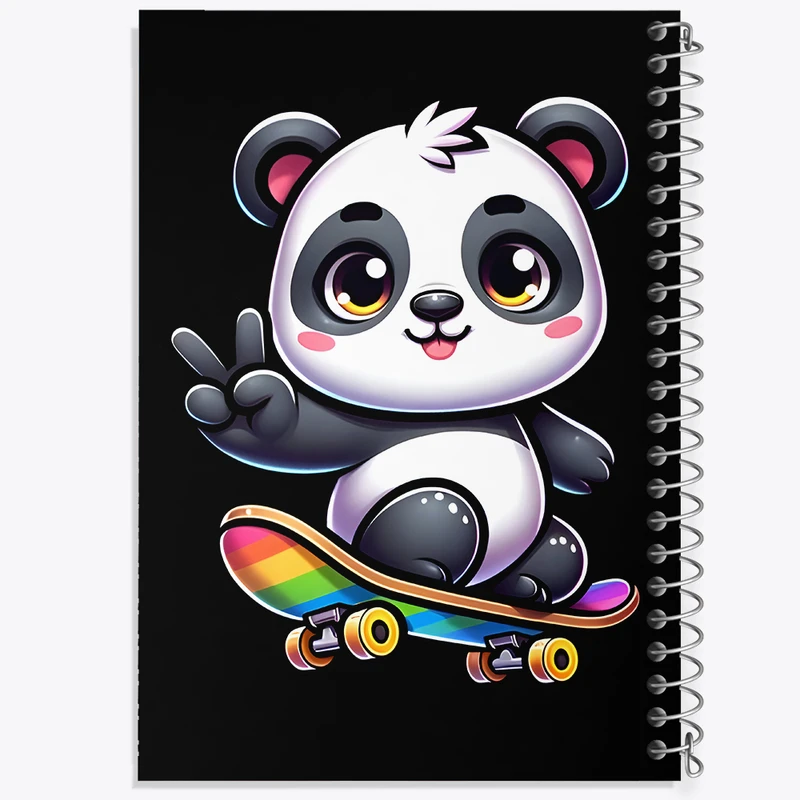 دفتر مشق 100 برگ خندالو طرح پاندای بامزه کد F7726