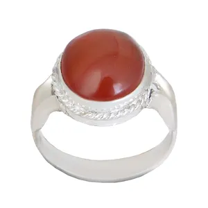 انگشتر نقره مردانه بازرگانی میلادی مدل عقیق یمنی رکاب سیلندری سیم تابیده کد AM_2663