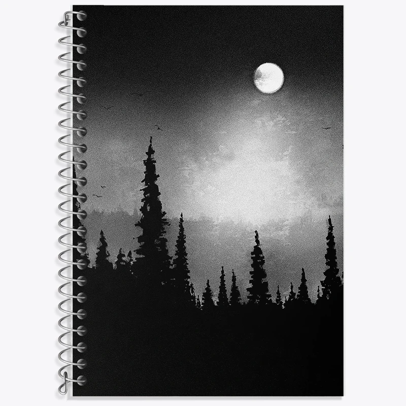 دفتر زبان 50 برگ خندالو مدل سه خط طرح ماه  کد F328