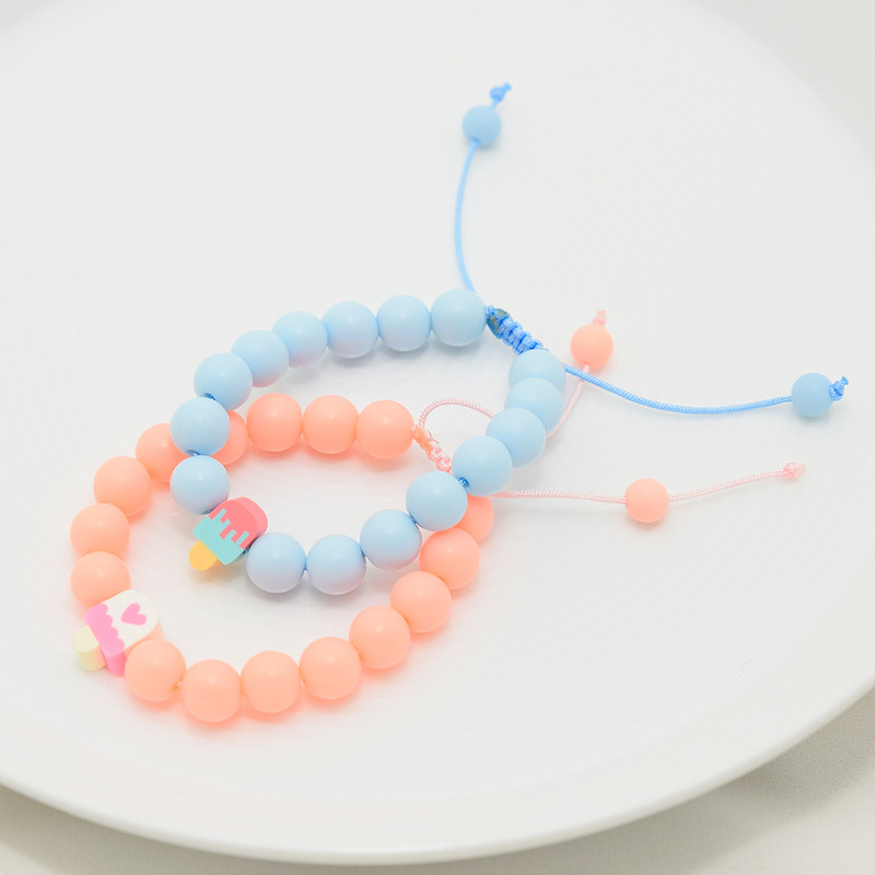 دستبند دخترانه دلنار گالری مدل بستنی قلبی مجموعه 2 عددی دستبند دخترانه دلنار گالری مدل بستنی قلبی مجموعه 2 عددی