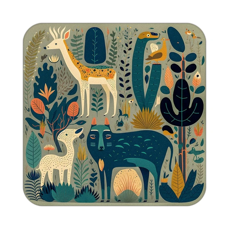 زیر لیوانی کاکتی طرح حیوانات رنگی مدل mp26457