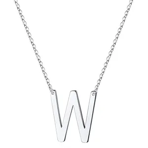 گردنبند نقره زنانه مدل حرف W