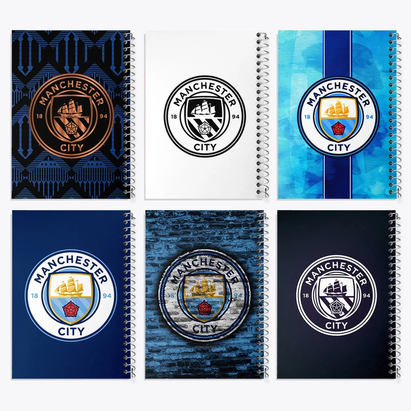 دفتر مشق 100 برگ خندالو طرح منچسترسیتی کد 353 مجموعه 6 عددی