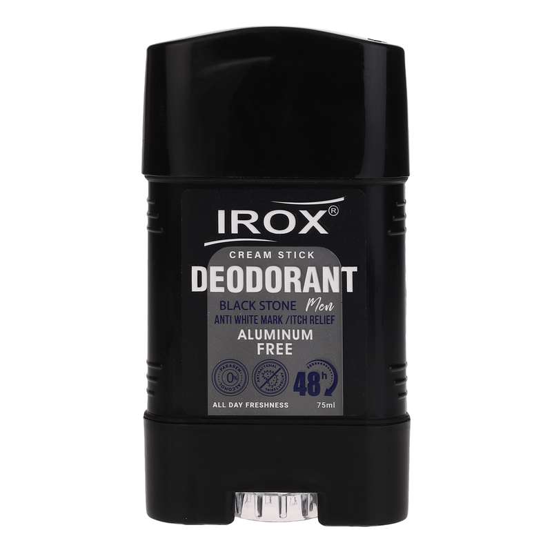 دئودورانت مردانه ایروکس مدل Black Stone حجم 75 میلی‌لیتر